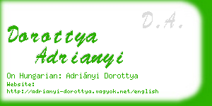 dorottya adrianyi business card