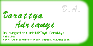 dorottya adrianyi business card